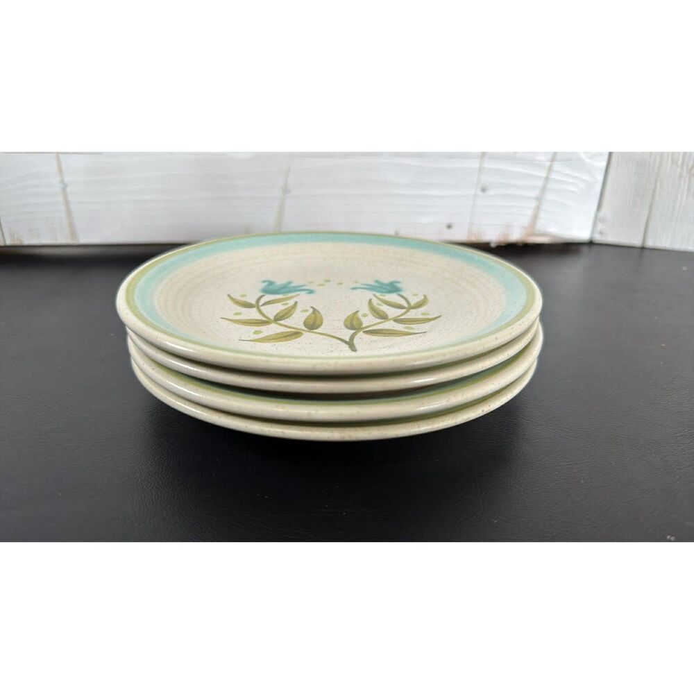 Lot of 4 Franciscan Tulip Time Bread Plates 6.75" 1960's